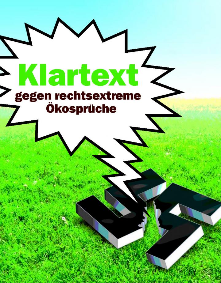 Cover-Abbildung "Klartext gegen rechtsextreme Ökosprüche"